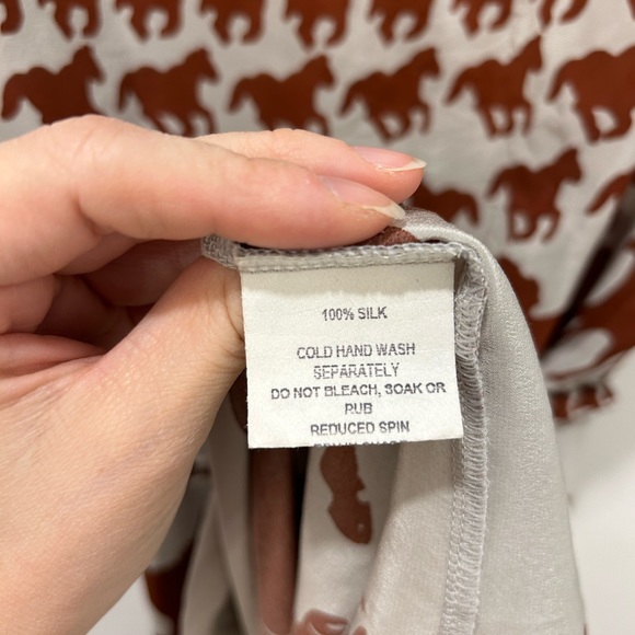 Milk & Thistle silk tunic unique horse print dress - Picture 4 of 5